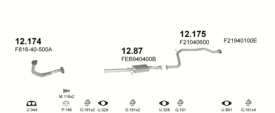 Auspuffanlage für MAZDA 626 2.0 (MAN.)