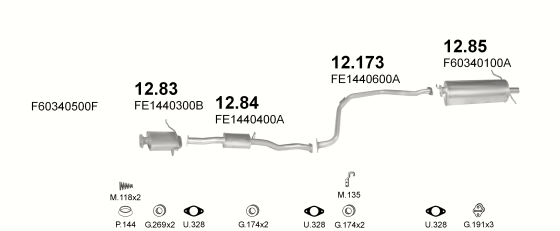 Auspuffanlage für MAZDA 626 2.0