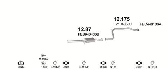 Auspuffanlage für MAZDA 626 2.0 (2.0 GTi)
