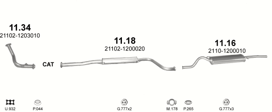Auspuffanlage für LADA 111 1.5 (1.5)
