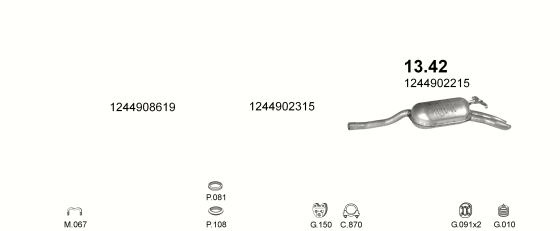 Auspuffanlage für MERCEDES E320 - W124 3.2 (W124 E320)