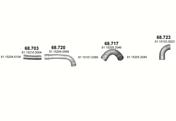 Auspuffanlage für MAN TGM 6.9 (D0836 LFL ; N26/N28)