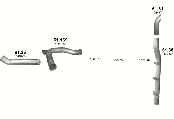Auspuffanlage für DAF CF 85 12.6 (6X2/4)