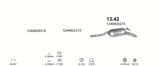 Auspuffanlage für MERCEDES E320 - W124 3.2 (W124 E320)