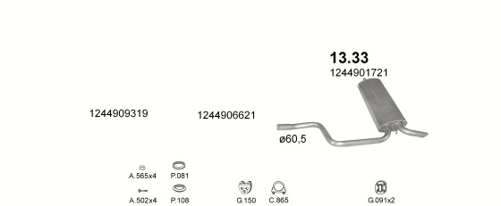 Auspuffanlage für MERCEDES E320 - T124 3.2 (T124 E320)