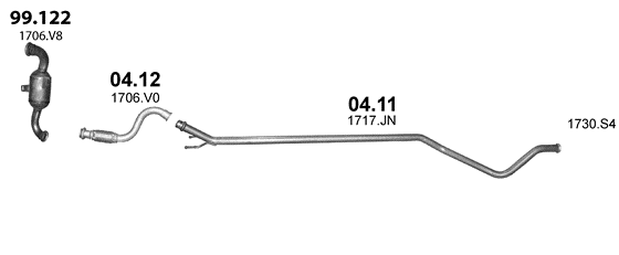 Auspuffanlage für CITROEN C4 1.6 D (1.6 HDi Turbo Diesel)