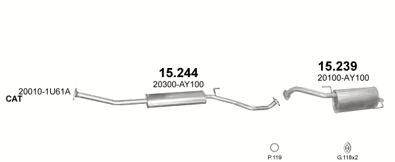 Auspuffanlage für NISSAN MICRA 1.2 (1.2i 16V)