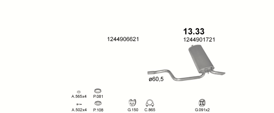 Auspuffanlage für MERCEDES 300E - T124 3.0 (T124 300E 24V)