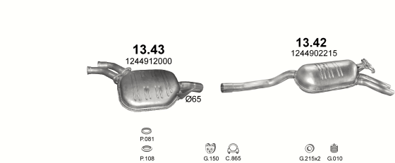 Auspuffanlage für MERCEDES E320 - C124 3.2 (C124 E320)