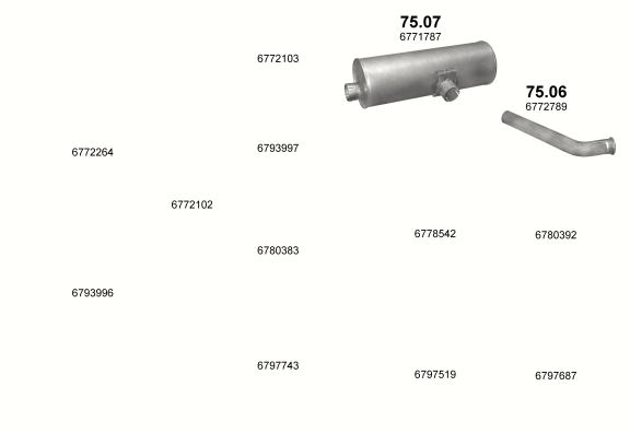 Auspuffanlage für VOLVO FL 6 5.4 (4X2   616/617/618/619)