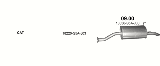 Auspuffanlage für HONDA CIVIC 1.4 (1.4i 16V 4D)