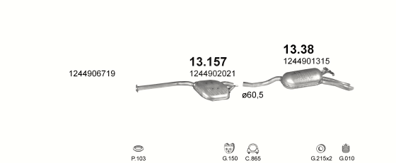 Auspuffanlage für MERCEDES 300 - W124 3.0 TD (W124 300)