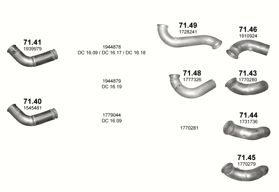 Auspuffanlage für SCANIA P, R, T 15.6 (DC 16.09/16.17/16.18/16.19)