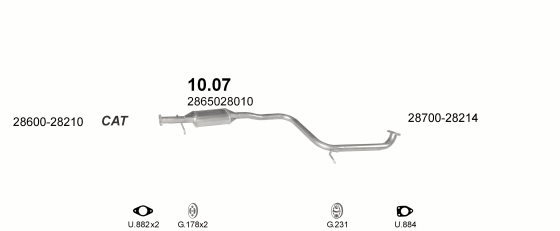 Auspuffanlage für HYUNDAI LANTRA 1.6 (1.6i 16V)
