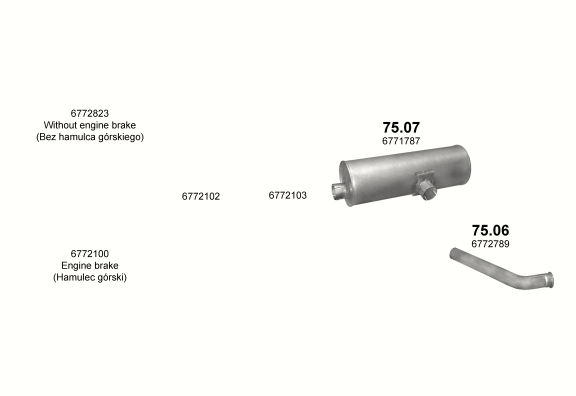 Auspuffanlage für VOLVO F 4 3.6 (4X2   F406/407/408)