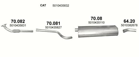 Auspuffanlage für RENAULT MASCOTT 2.8 D (2.8 dCi Turbo Diesel)