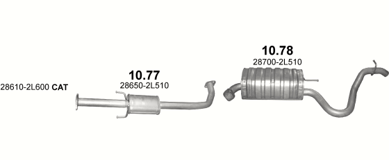 Auspuffanlage für HYUNDAI i30 2.0 D (2.0 CRDi Turbo Diesel)