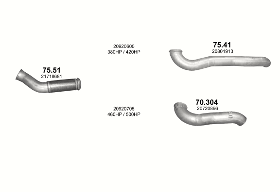 Auspuffanlage für VOLVO FM 13 12.8 (D13C)