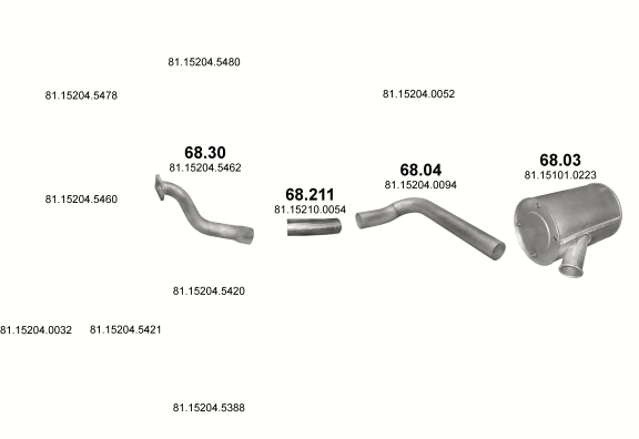 Auspuffanlage für MAN F 90 12.0 (F06)