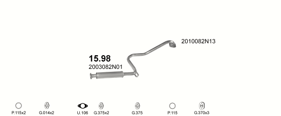 Auspuffanlage für NISSAN PRIMERA 2.0 (W10)