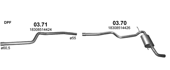 Auspuffanlage für BMW 3 F30 2.0 D (316)