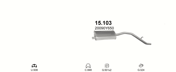 Auspuffanlage für NISSAN VANETTE 2.0 D (LD20)