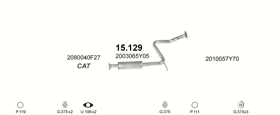 Auspuffanlage für NISSAN 100 NX 1.6 (1.6 16V B13)