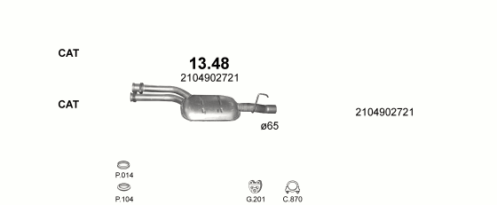 Auspuffanlage für MERCEDES E420 - W210 4.2 (E420 - W210)