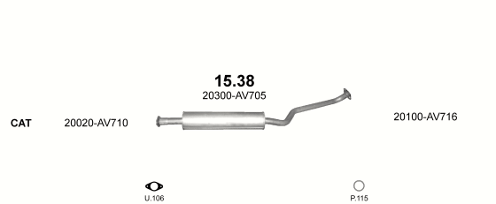 Auspuffanlage für NISSAN PRIMERA 1.8 (1.8i 16V)