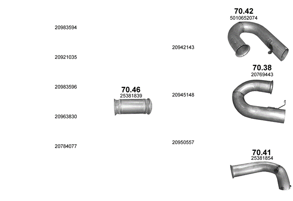 Auspuffanlage für RENAULT PREMIUM 7.2 (4X2 ; 6X2 ; 6X2/4)