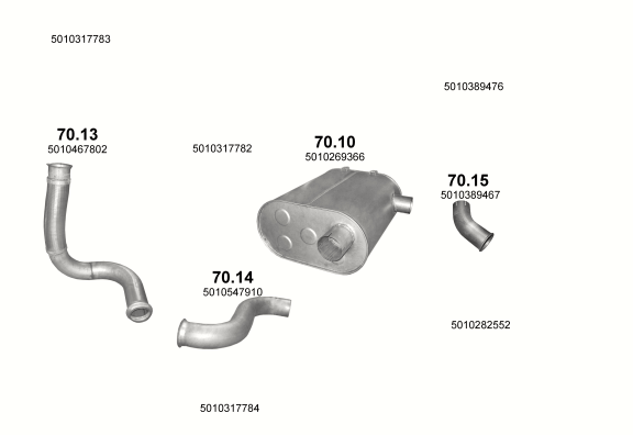 Auspuffanlage für RENAULT PREMIUM 6.1 (4X2)