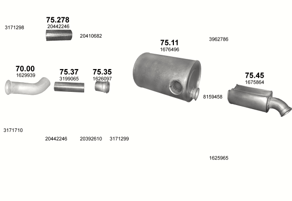 Auspuffanlage für VOLVO FM 12 12.1