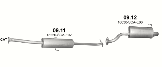 Auspuffanlage für HONDA CR-V 2.0 (2.0i 16V 4X2+4X4)
