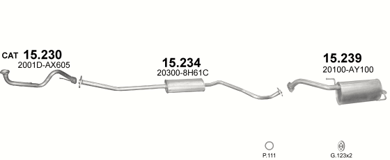 Auspuffanlage für NISSAN NOTE 1.4 (1.4i 16V)