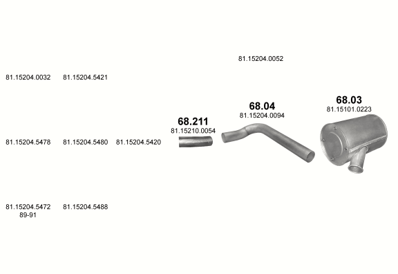 Auspuffanlage für MAN F 90 12.0 (F05)