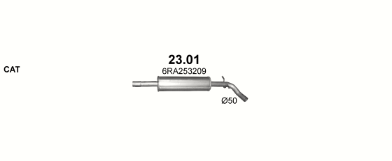 Auspuffanlage für SKODA RAPID 1.2 (1.2 TSi)