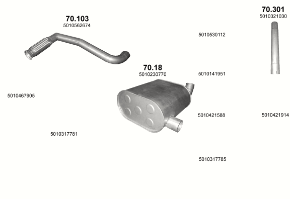Auspuffanlage für RENAULT PREMIUM 6.1 (4X2)