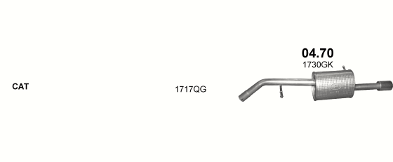 Auspuffanlage für CITROEN DS3 1.4 D (1.4 e-HDi/HDi 8V)