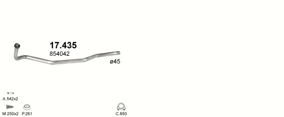 Auspuffanlage für OPEL CORSA A 1.2