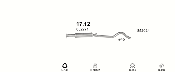 Auspuffanlage für OPEL CORSA A 1.6 (GSI)