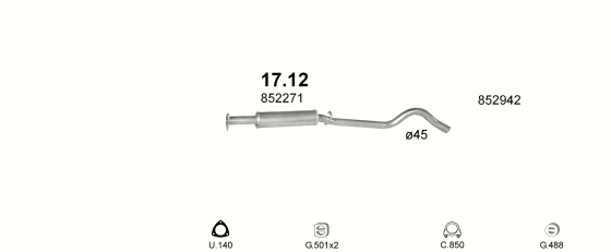 Auspuffanlage für OPEL CORSA A 1.6 (GSI)