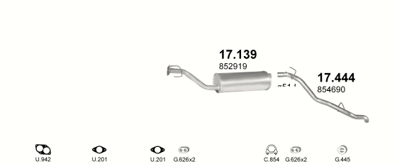 Auspuffanlage für OPEL FRONTERA A 2.0 (2.0i 4x4 SWB 2330mm 2D)