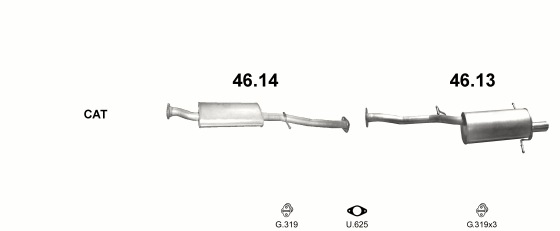 Auspuffanlage für SUBARU IMPREZA 2.0 (2.0i R)