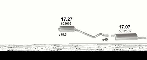 Auspuffanlage für OPEL KADETT E 1.2 (S)