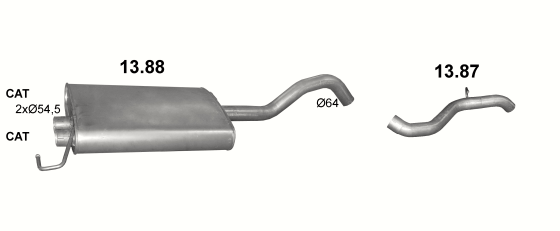 Auspuffanlage für MERCEDES ML350 - W163 3.7