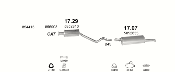 Auspuffanlage für OPEL KADETT E 2.0 (GSI)
