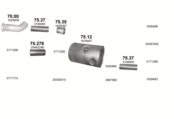 Auspuffanlage für VOLVO FM 12 12.1