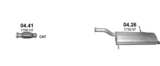 Auspuffanlage für CITROEN C4 GRAND PICASSO 1.8 (1.8i 16V)