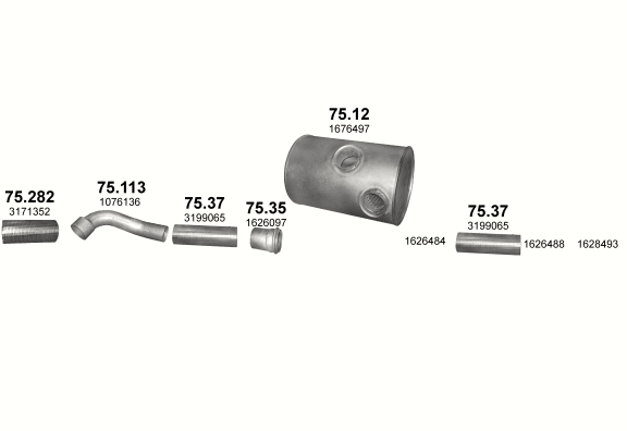 Auspuffanlage für VOLVO FM 10 9.6