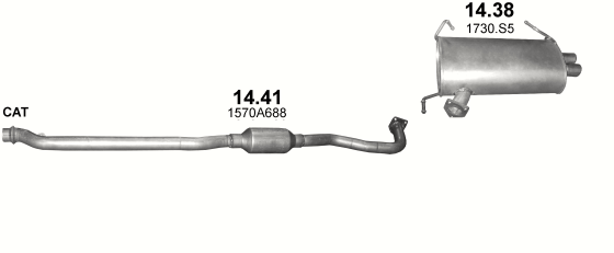 Auspuffanlage für CITROEN C-Crosser 2.2 D (2.2 HDi)